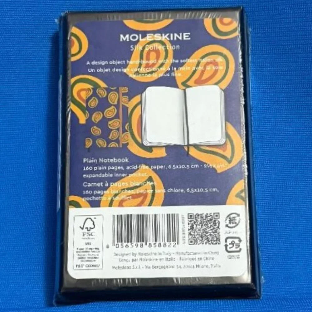 BRAND NEW ~ MOLESKINE SILK COLLECTION NOTEBOOK 160 PAGES HARD BOUND ITALIAN SILK